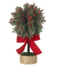 sm red berry tree with red ribbon