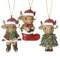 hanging highland cow in stocking