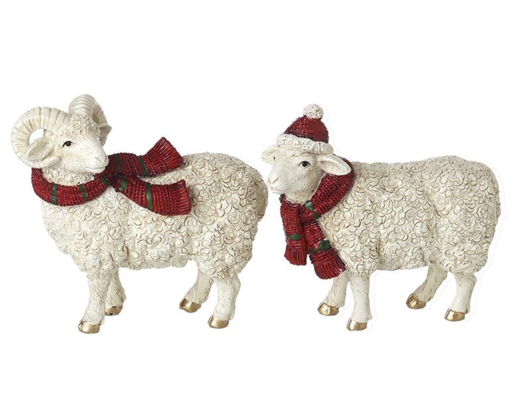 sheep with red scarf mix