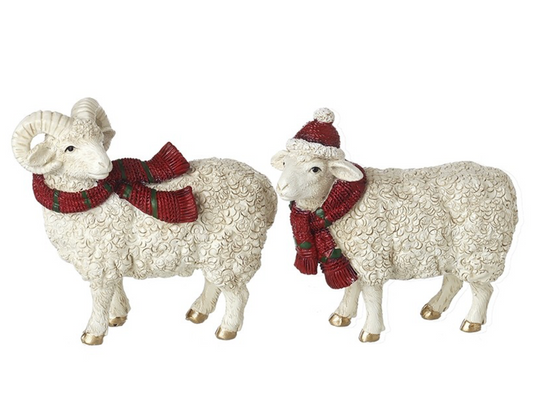 sheep with red scarf mix