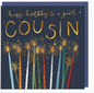 navy candles cousin birthday card