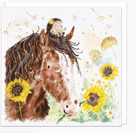 friends & flowers open card
