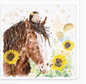 friends & flowers open card