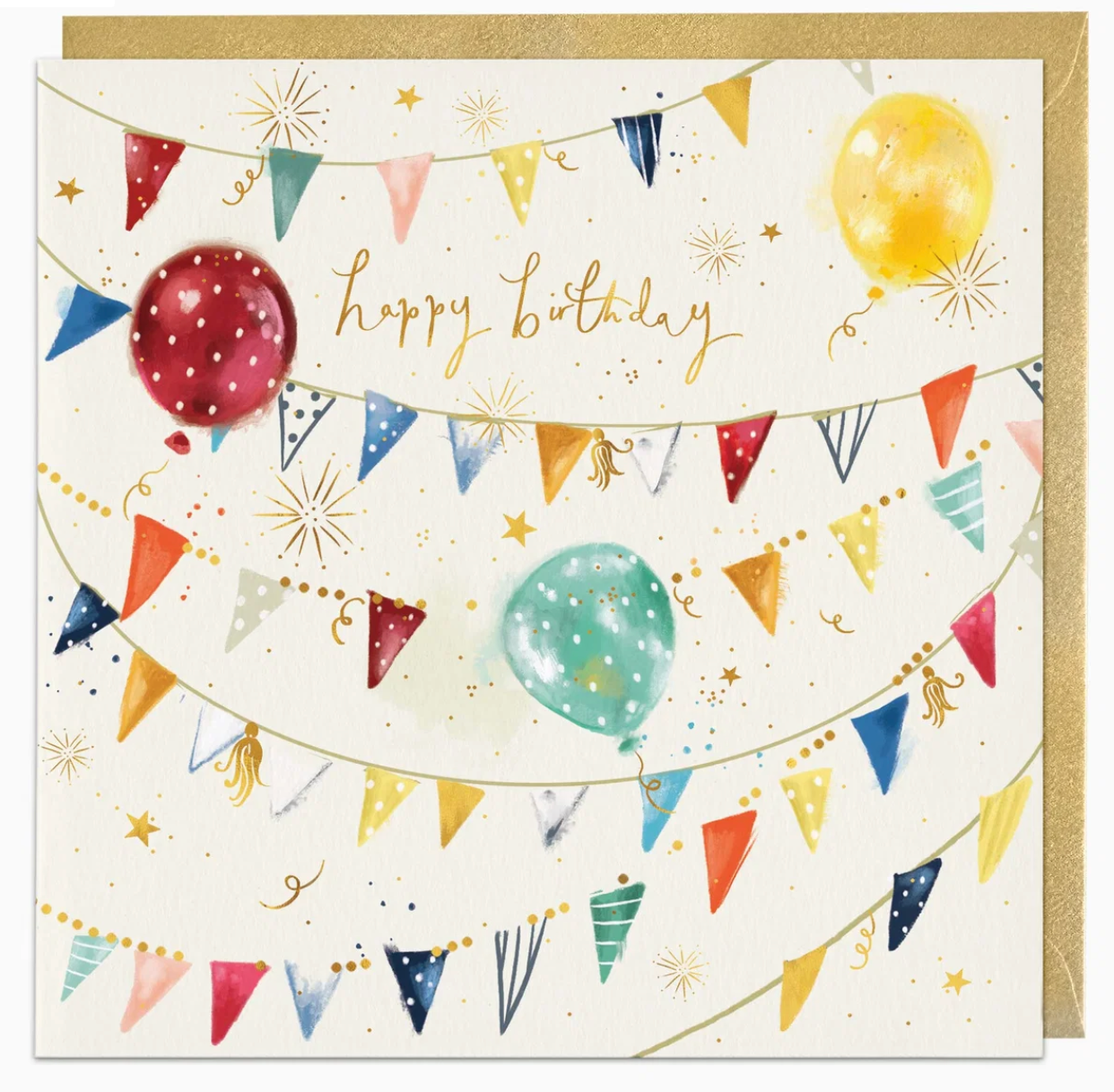 ballons & bunting birthday card