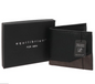 EQ For Men Two Tone Modern RFID Wallet Black Grey