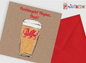 Penblwydd Hapus Dad - Happy Birthday Pint & dragon Card 