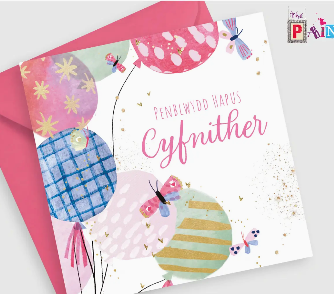 Penblwydd Hapus Cyfnither, Cousin Welsh card