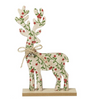 patterned fabric standing reindeer