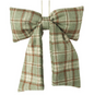 large green check fabric bow hanger