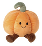 orange fabric pumpkin doorstop