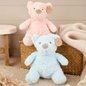 bean and blossom blue and pink bear plush soft toy