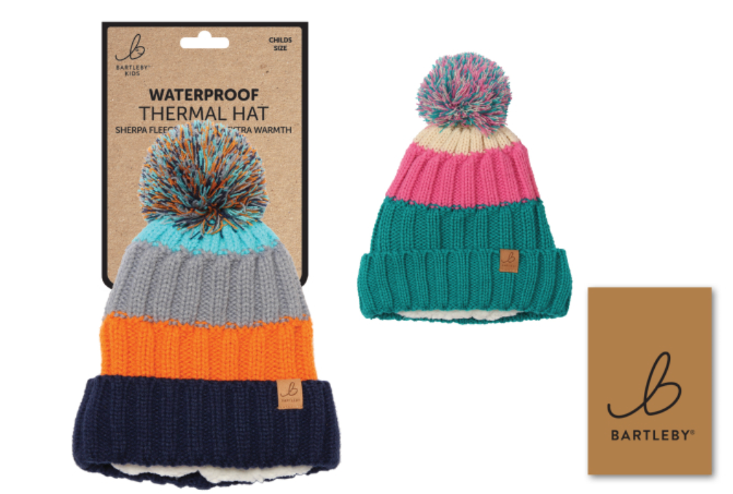 Childs Waterproof Bobble Hat