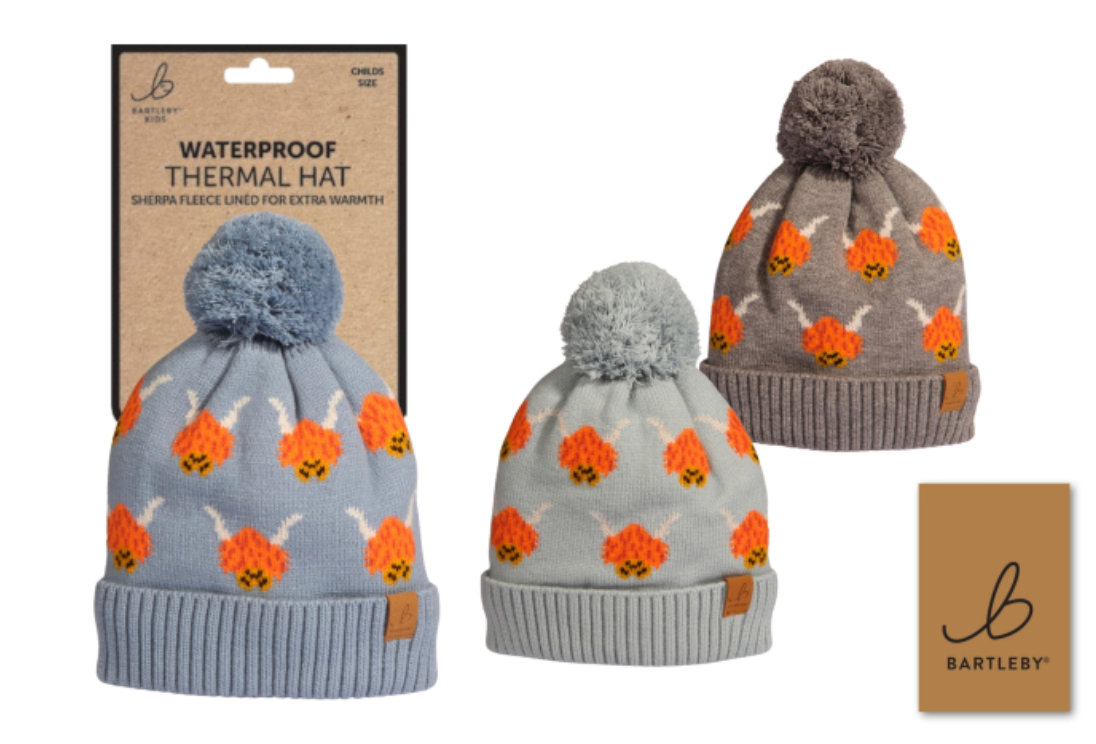 childs water proof bobble hat - knitted
