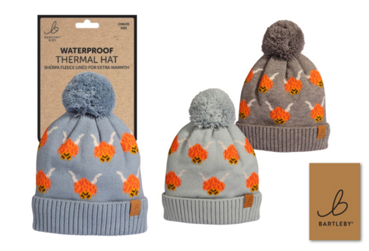 childs water proof bobble hat - knitted