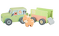 Wooden Farm 4x4 with Horse Box & Horse