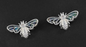 Paua Shell Bee Silver Plated Earrings
