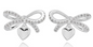 Eternal Bow Hanging Heart Earrings