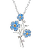 Forget Me Not Silver Plated Posy Necklace