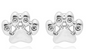 Furry Companions Silver Plated Paw Print Earrings