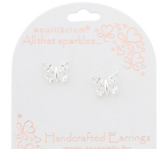 All The Sparkles Pretty Butterfly Silver Plated