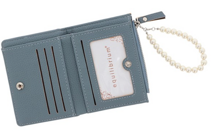 Purse With Pearl Bracelet Small Blue