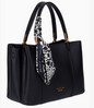 Office Tote With Scarf - Black