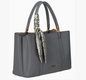 Office Tote With Scarf - Grey