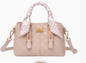 Checkerboard Buckle Tote With Scarf - Khaki