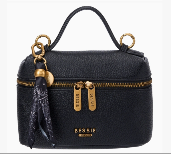 Pebbled Vanity Bag - Black