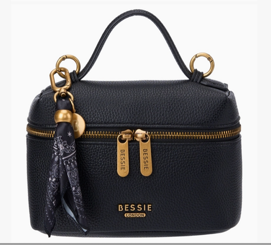 Pebbled Vanity Bag - Black