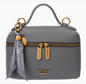 Pebbled Vanity Bag - Grey