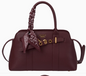 Chic Belted Tote Bag - Wine