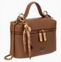 Pebbled vanity bag tan