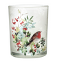 Glass robin t-light holder