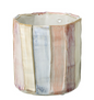 Ceramic pink striped pot