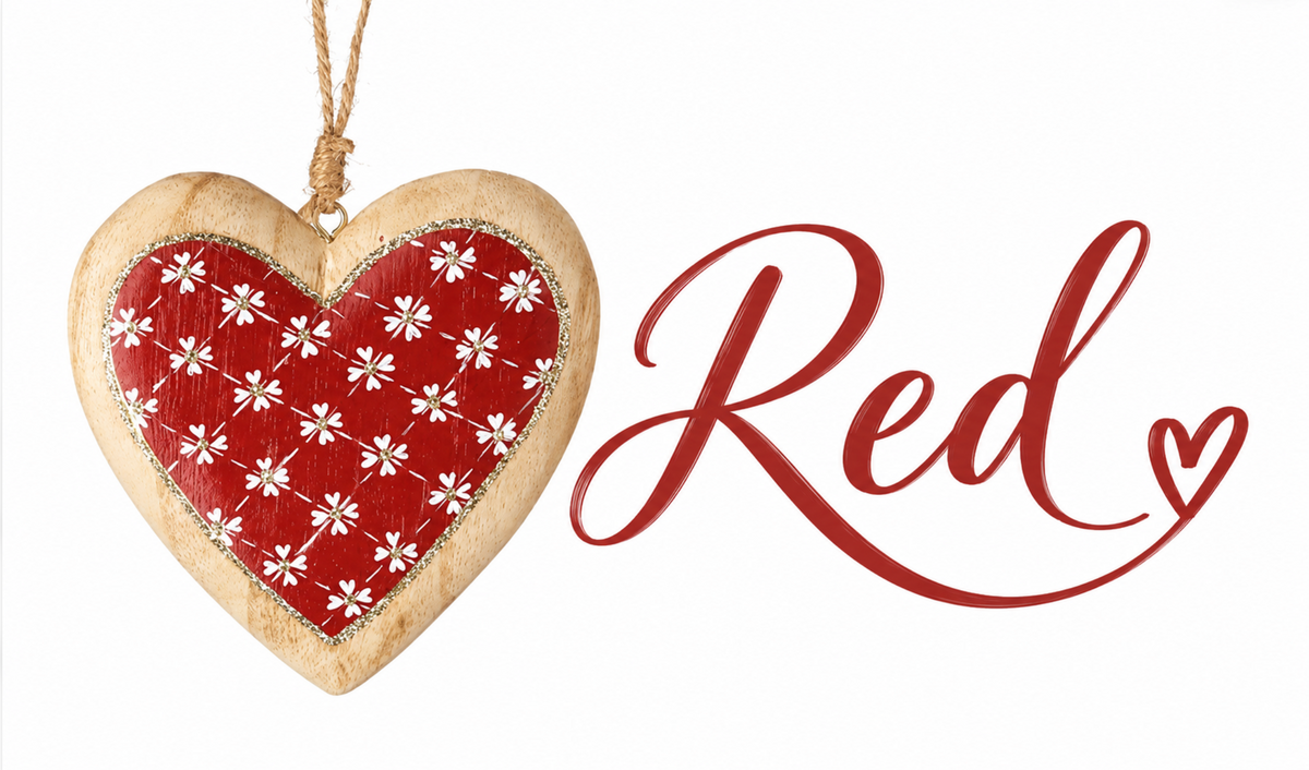 Red & cream hearts