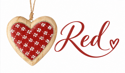Red & cream hearts