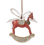 Red Resin Rocking Horse Hanging Decor