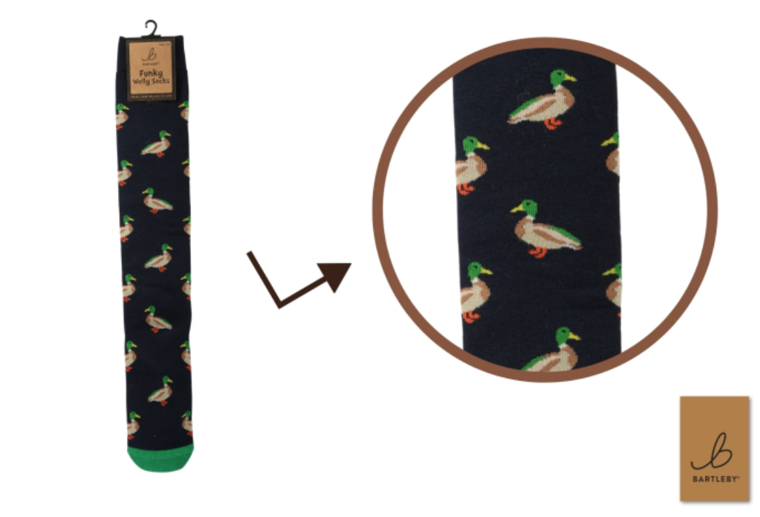 Ladies welly socks - country mallard