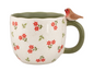 Sitting robin floral mug