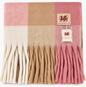 Welsh woollens tartan blanket scarf rose check