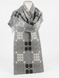 Welsh tapestry wool blend dark grey scarf