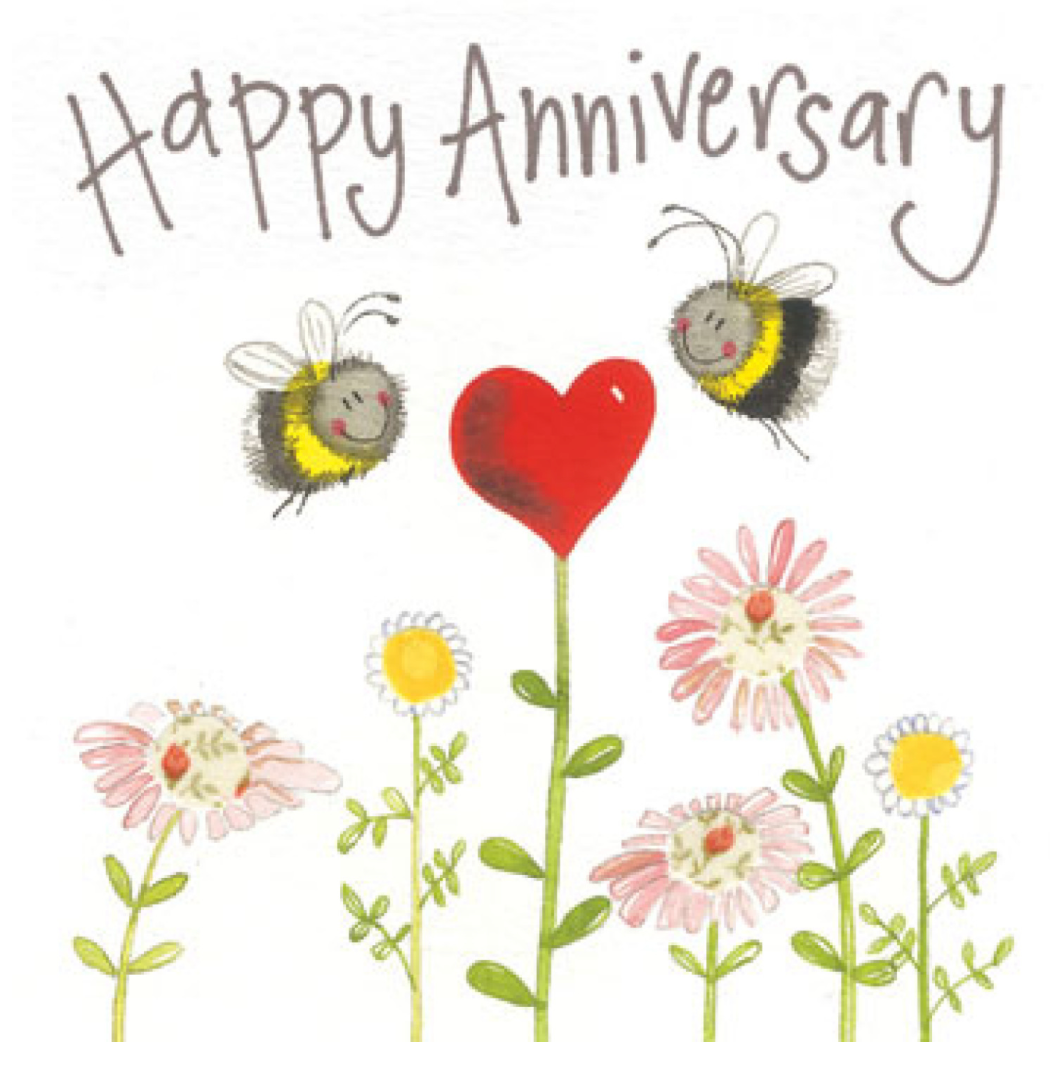 Anniversary Bee Sparkle Card