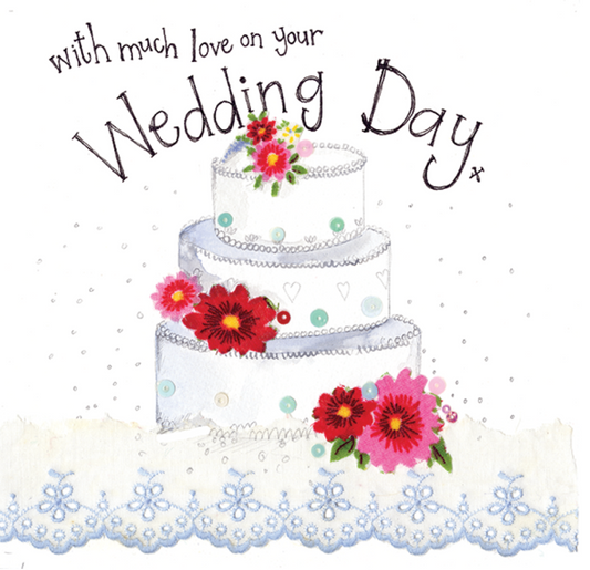Three tier wedding cake card