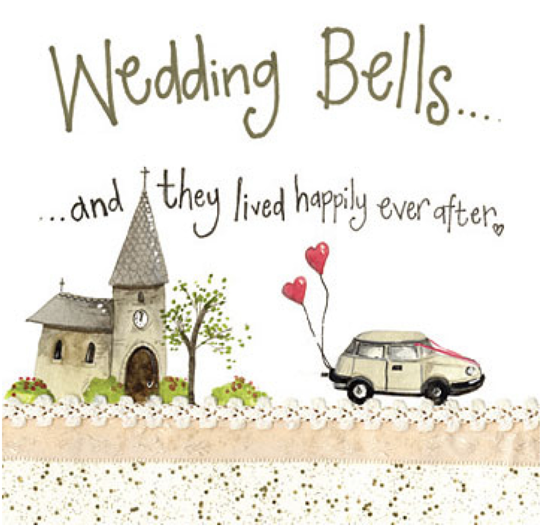 wedding bells sparkle card