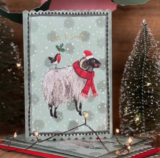 Christmas sheep pack of 5 cards