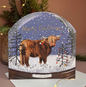Highland cow snow globe card