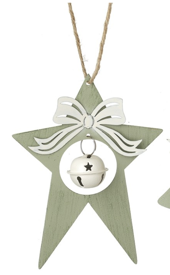 Green star/tree with bell hanging