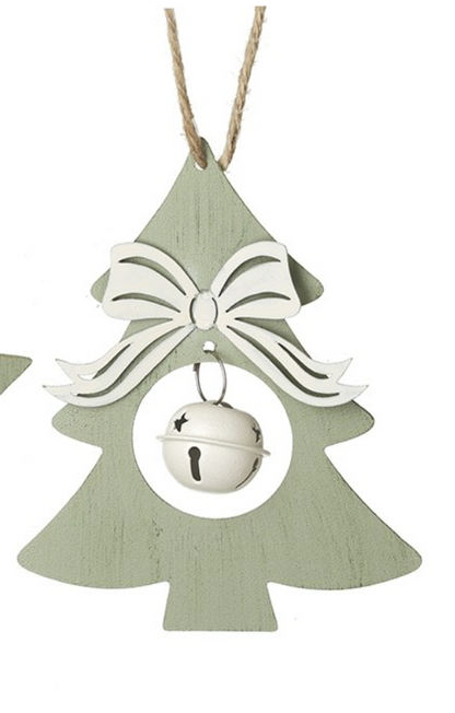 Green star/tree with bell hanging