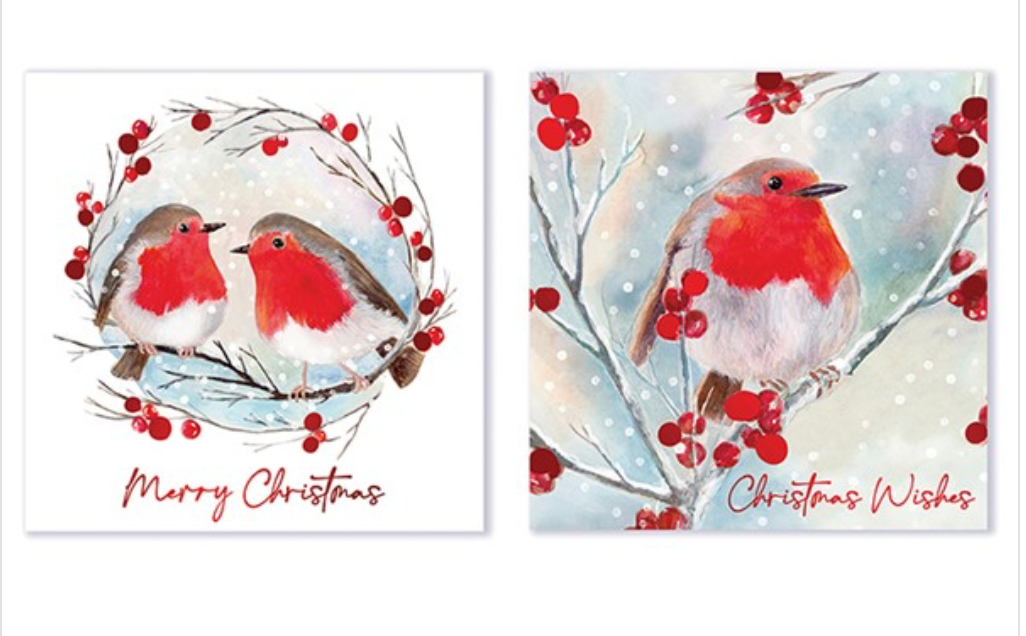 Robin 12 Pack White Kraft Card